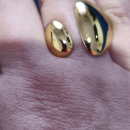 Ring in gold color new, surgical steel
