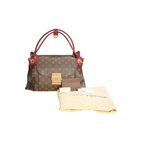 Louis Vuitton Olympe shoulder bag used, Monogram canvas and Aurore leather