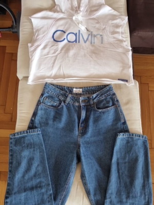 Σετ ρούχων Calvin Klein σαν καινούριο, μπλούζα m oversize, παντελόνι medium