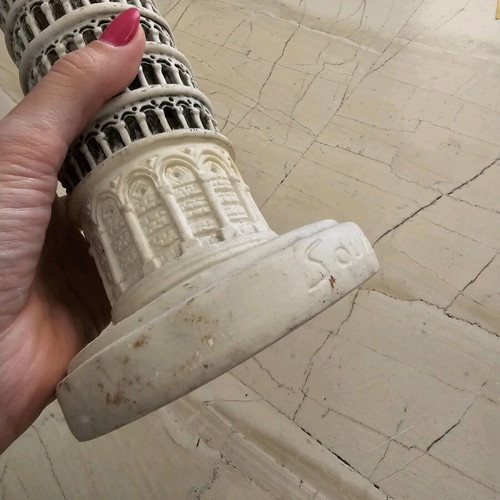 Pisa Tower like new, decorative lamp holder with cable