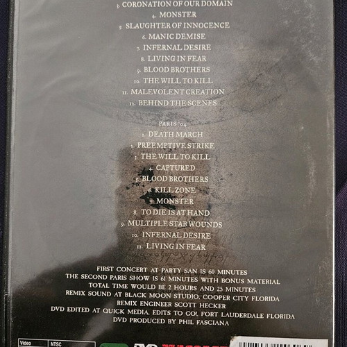 Malevolent Creation Lost Commandments DVD like new