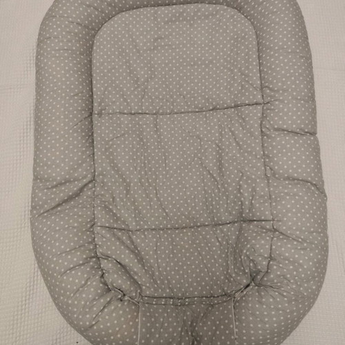 Baby nest gray with mouse pattern used