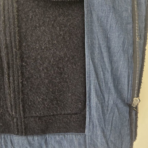 Montgomery coat used, 52% wool, blue, size M