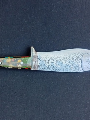 Hunting knife used, fish-shaped, 26.5 cm