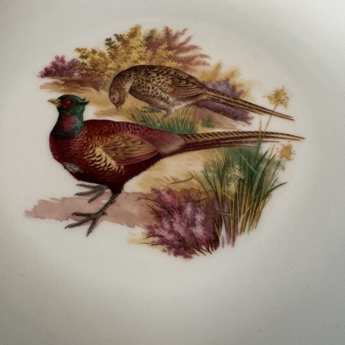 Eschenbach Bavaria vintage porcelain plates set of 2 with hunting motifs