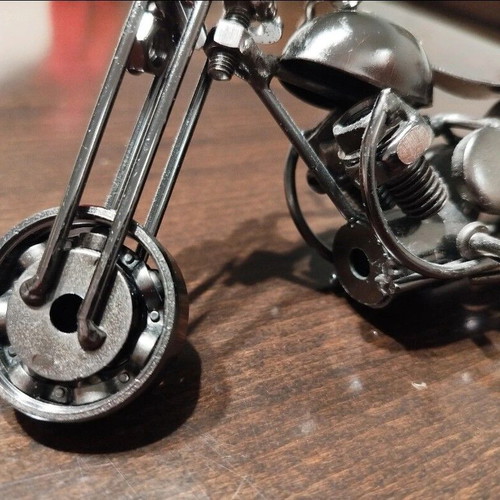 Metal chopper motorcycle miniature like new