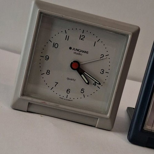 Junghans alarm clocks retro quartz table set of 2 like new