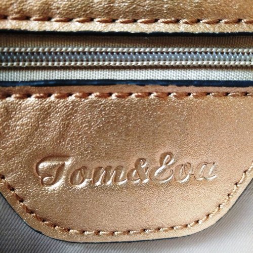 Backbag Tom&Eva backpack gold with gold sequins like new