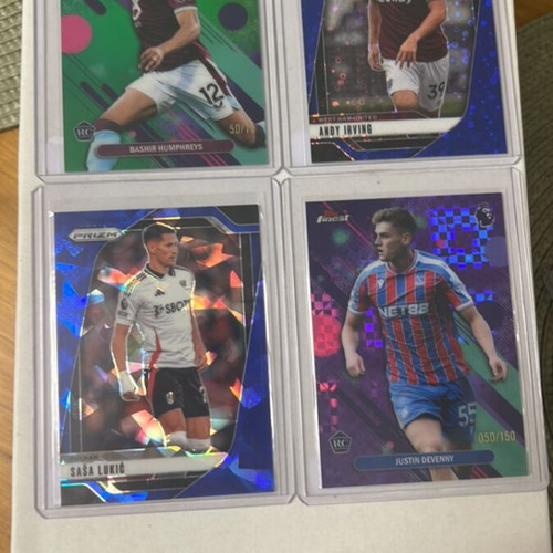 Premier League numbered football cards bundle, Topps and Panini