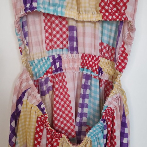 Checked midi multicolored dress Sourloulou one size
