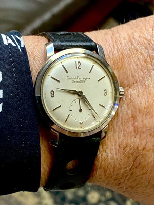 Girard Perregaux Seahawk mechanical 1950s watch used 34mm