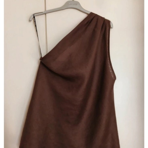 Ckontova one-shoulder top new with tags, brown