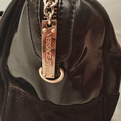 Versace Jeans Handbag used with inner pockets black