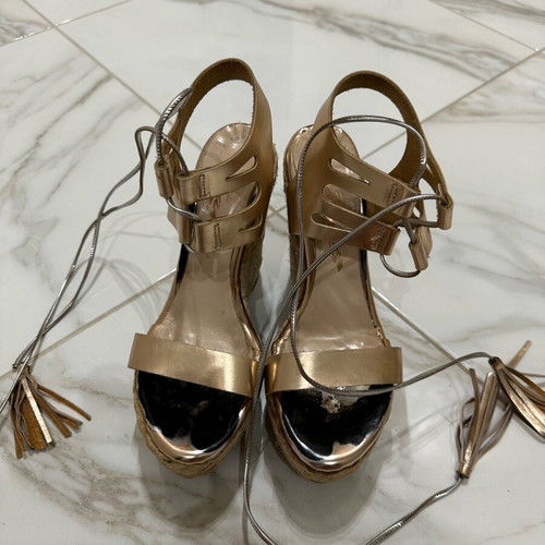Sante platform sandals used, bronze, size 37