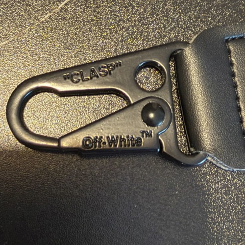 Off-White keychain, modern streetwear style