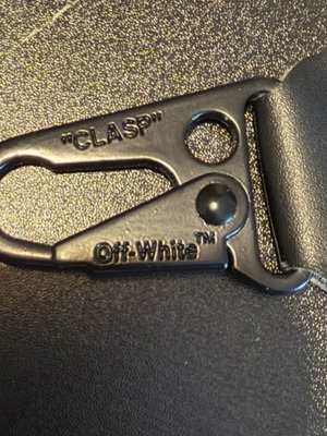 Off-White keychain, modern streetwear style