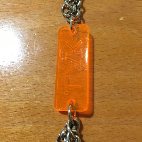 .LAK necklace with silver chain and cat details like new