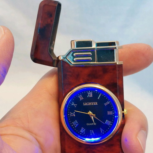 Gas Lighter with Clock New