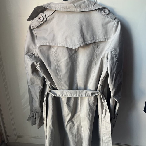 Aodeni trench coat set XL beige and black like new, lightweight cotton