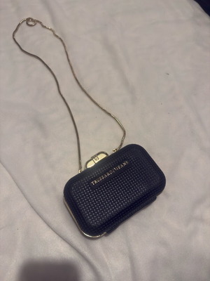 Trussardi clutch genuine unused black and gold