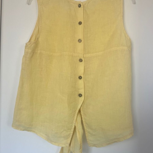 Namaste linen blouse, yellow, size S