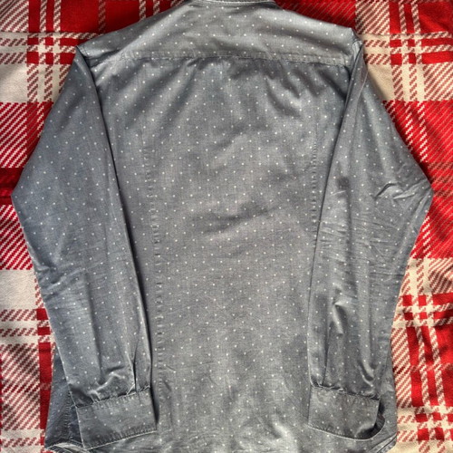 Oxford Company shirt XL blue indigo polka dot like new