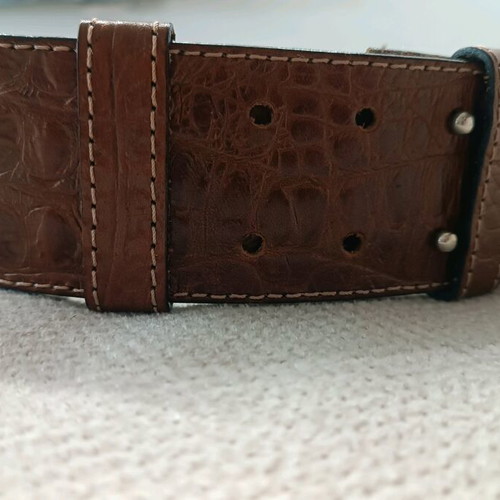 Marja Kurki leather belt brown like new, size 80