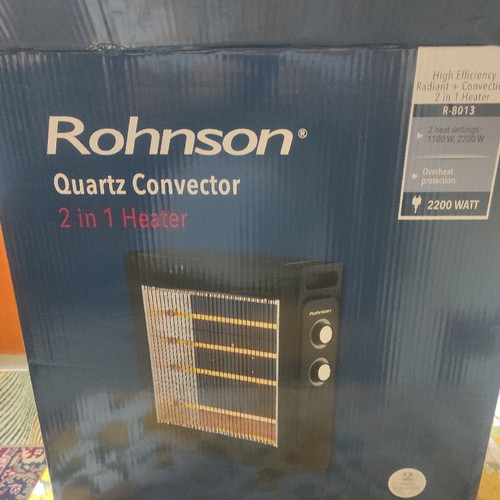 Rohnson R8013 Quartz Heater used 2200W with 2 temperature settings