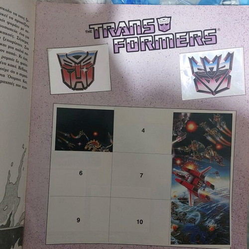 Transformers Panini Album used, complete set