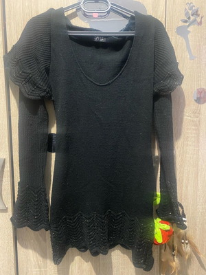 Blouse dress used, size M, black