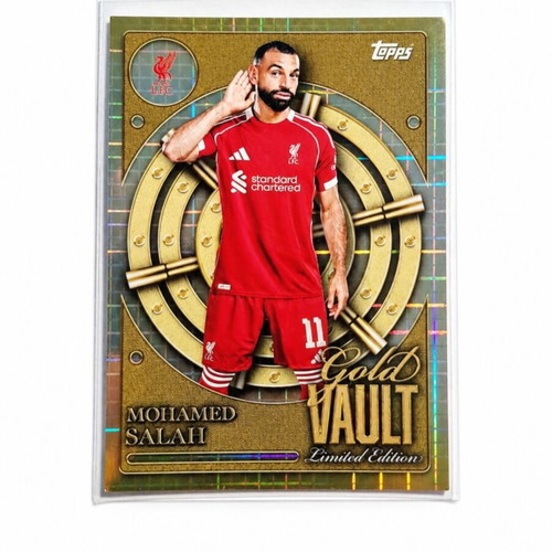 Mohamed Salah Gold Vault Limited Edition trading card like new