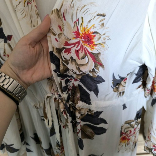 Celestino long white floral kimono like new