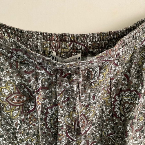 Zara women's pants used, size M 38 10, elastic waist, linen