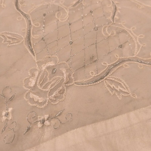 Tablecloth small white with tassels used