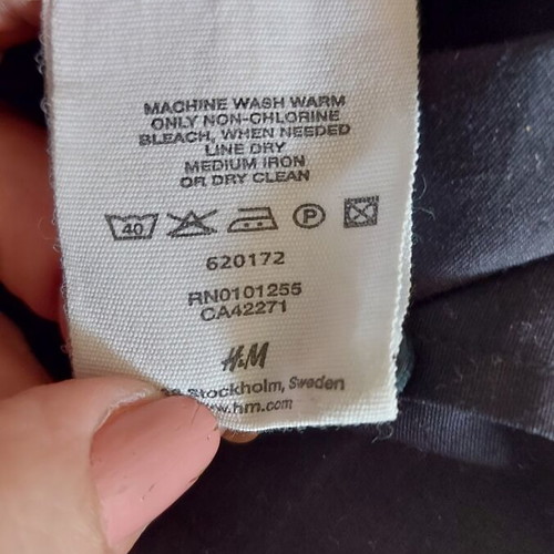 H&M Μαύρο Ελαστικό Βαμβακερό Πουκάμισο με Μανίκια Μπουφάν σαν καινούργιο