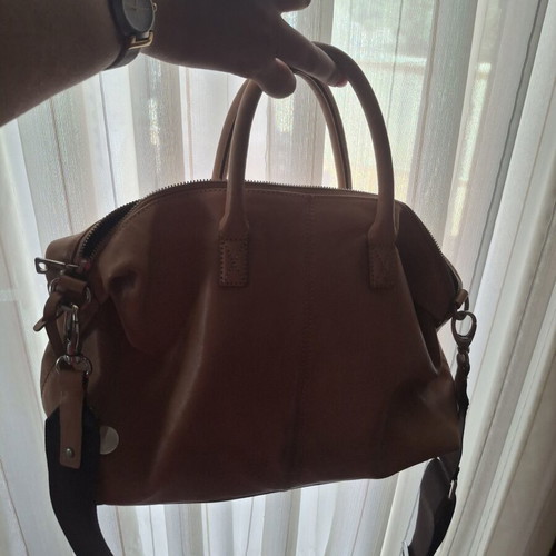 DKNY leather large beige bag used with crossbody strap