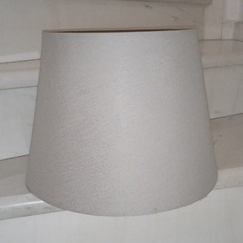Ceiling light with grey and white lampshade