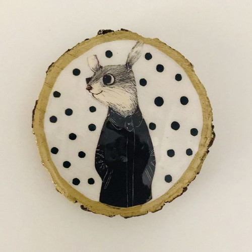 Handmade magnets with mixed technique