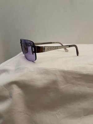 Gucci vintage rimless sunglasses, purple blue lenses