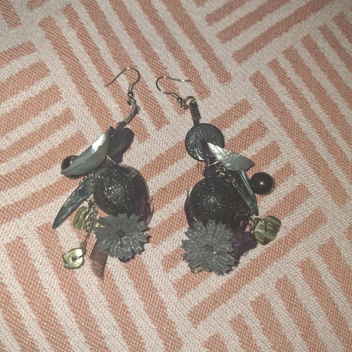 Earrings with stones new, alternative style
