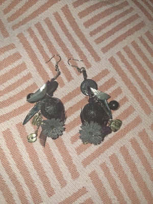 Earrings with stones new, alternative style