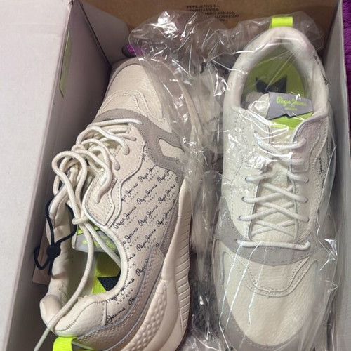 Pepe Jeans women's sneakers new, size 39, cream/grey