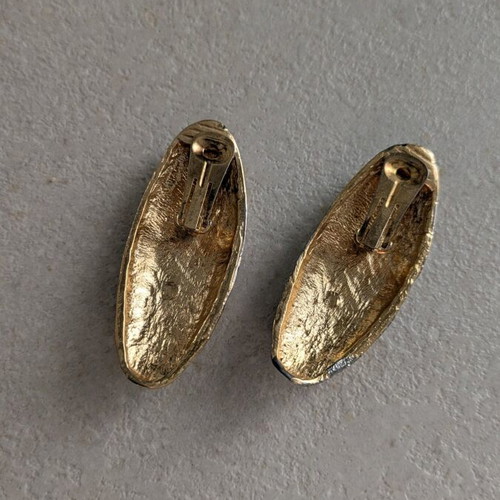 Earrings with clip vintage in gold and silver tones like new