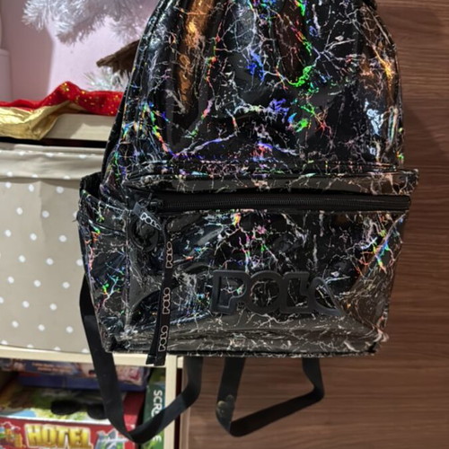 Polo backpack used, black with silver