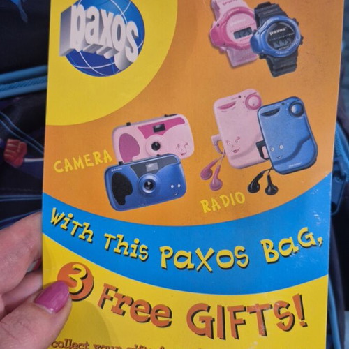 Large Superman Paxos elementary school bag new with collectible card
