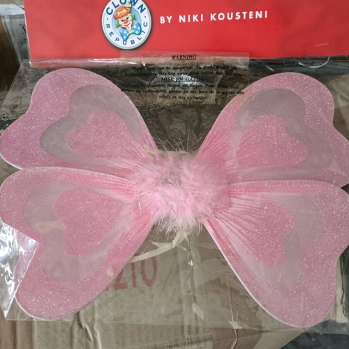 Butterfly carnival wings pink new