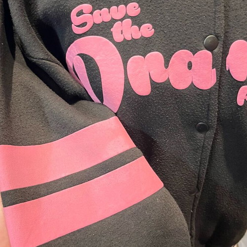 Pink Woman college jacket used, black, size M
