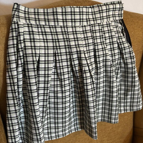 Plaid skirt like new, Bershka, size S, pistachio green