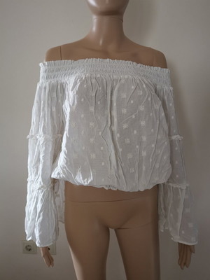 Zara off the shoulder top new, size L, white