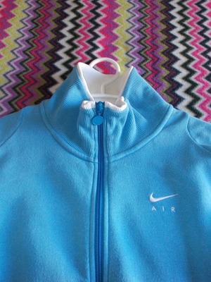 Nike αθλητική ζακέτα με φερμουάρ size L σαν καινούργιο, μπλε και άσπρη